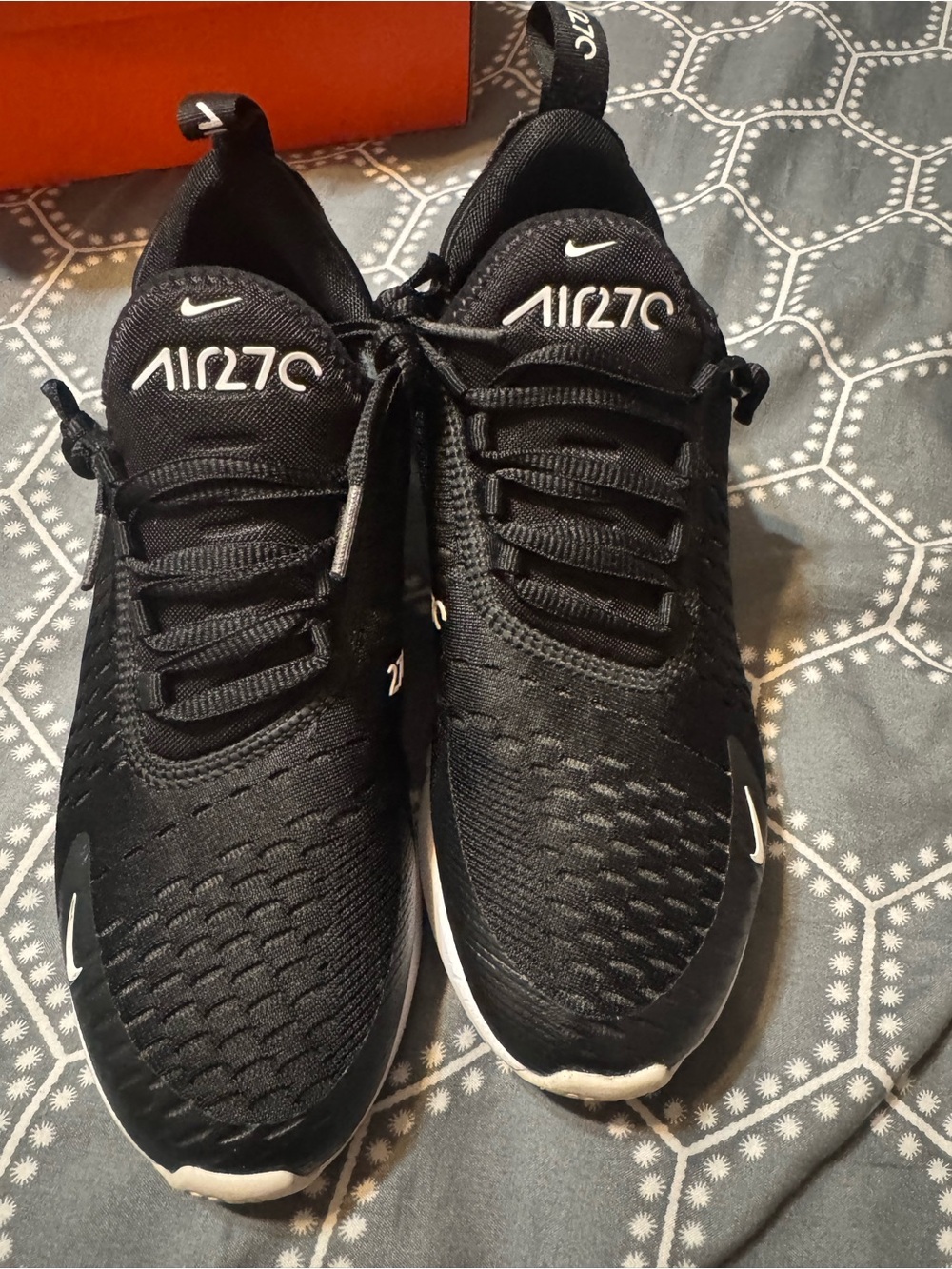 Nike Black and White Air270 Knit Sneakers
